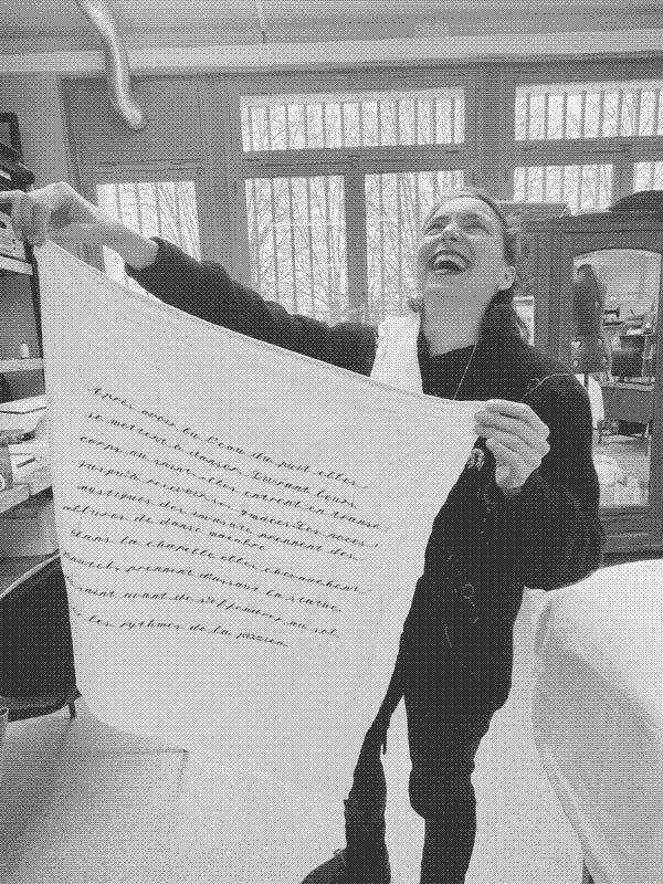 Broderie sur linges de maison, Cynthia Montier, à Luxeuil.